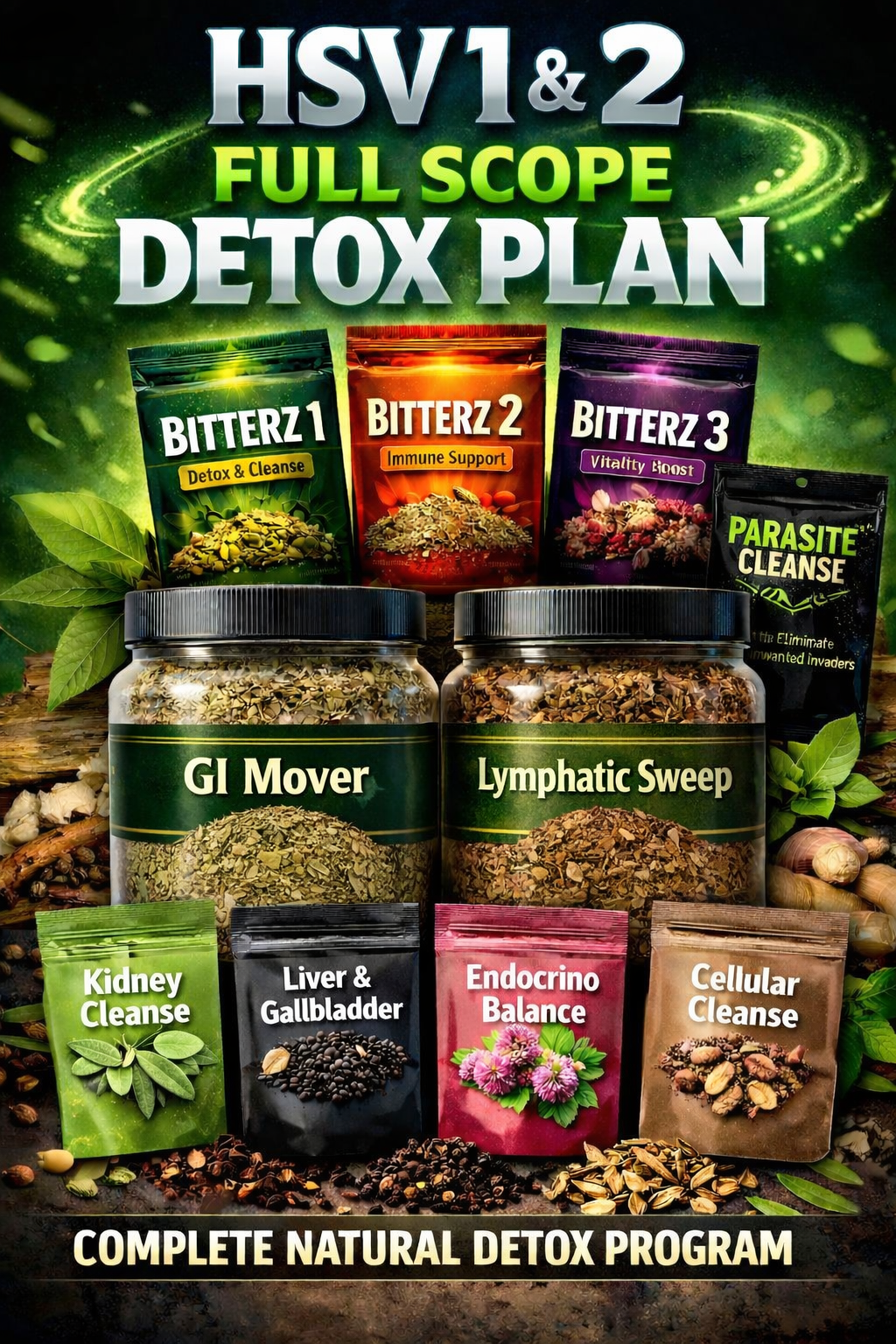 HSV 1 & 2 Full Scope Detox Plan – Complete Natural Detox Programme